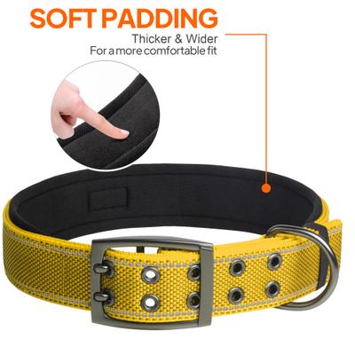 Show full view: FIDA Neoprene Lined Dog Collar, Yellow, X-Large: 24 to 28-in neck, 1.5-in wide slide 3 of 7