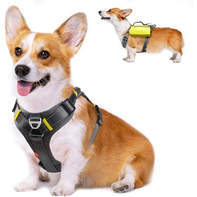 FIDA FIDA No Pull Dog Harness, Black, Medium: 21.2 to 27.6-in chest