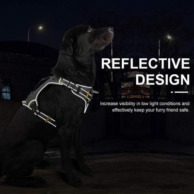 Show full view: FIDA No Pull Dog Harness, Black, X-Large: 29.1 to 40.9-in chest slide 6 of 9