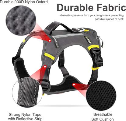 Show full view: FIDA No Pull Dog Harness, Black, X-Large: 29.1 to 40.9-in chest slide 4 of 9