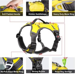 FIDA No Pull Dog Harness, Yellow, Large: 25.2 to 33.9-in chest slide 2 of 9