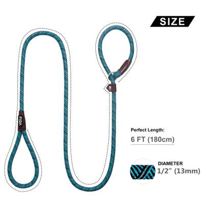 Show full view: FIDA Rope Slip Training Dog Leash, 6-ft long, 1/2-in wide, Blue slide 3 of 7