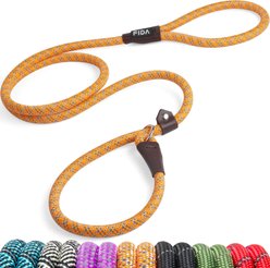 FIDA Rope Slip Training Dog Leash, 6-ft long, 1/2-in wide, Orange