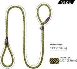 FIDA Rope Slip Training Dog Leash, 6-ft long, 1/2-in wide, Yellow slide 2 of 4