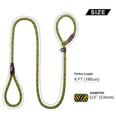 Show full view: FIDA Rope Slip Training Dog Leash, 6-ft long, 1/2-in wide, Yellow slide 3 of 5