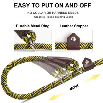 Show full view: FIDA Rope Slip Training Dog Leash, 6-ft long, 1/2-in wide, Yellow slide 2 of 5