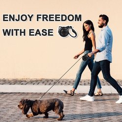 FIDA Styleash Retractable Dog Leash, 16-ft long, Black, Large slide 2 of 7