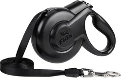 FIDA Styleash Retractable Dog Leash, 16-ft long, Black, Medium