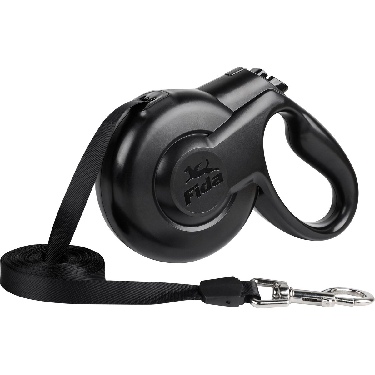 FIDA Styleash Retractable Dog Leash, 16-ft long, Black, Medium