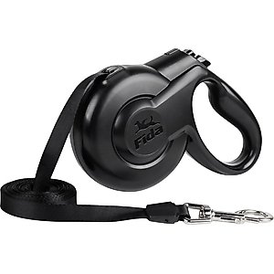 FIDA Styleash Retractable Dog Leash, 16-ft long, Black, Medium
