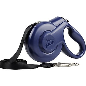 FIDA Styleash Retractable Dog Leash, 16-ft long, Blue, Medium