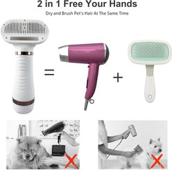 Fido Fave Dog Grooming Hair Dryer with Slicker Brush, White, Medium slide 2 of 9