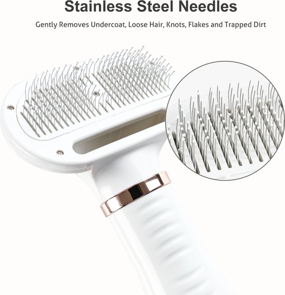 Show full view: Fido Fave Dog Grooming Hair Dryer with Slicker Brush, White, Medium slide 3 of 11