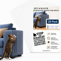 Fido Fave Heavy Duty Clear Guard Furniture Cat Scratch Protector, Transparent, 20 count