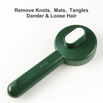 Show full view: Fido Fave Self-Cleaning UV Sterilization Cat Slicker Brush, Green, Medium slide 7 of 11