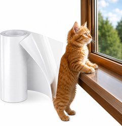 Fido Fave Window Sill Dog & Cat Scratch Protector with Custom Cut Grid Backing, Transparent