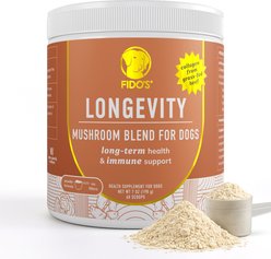 Fido's Longevity Grass-Fed Beef Bone Broth Powdered Dog Food Topper, 7-oz jar