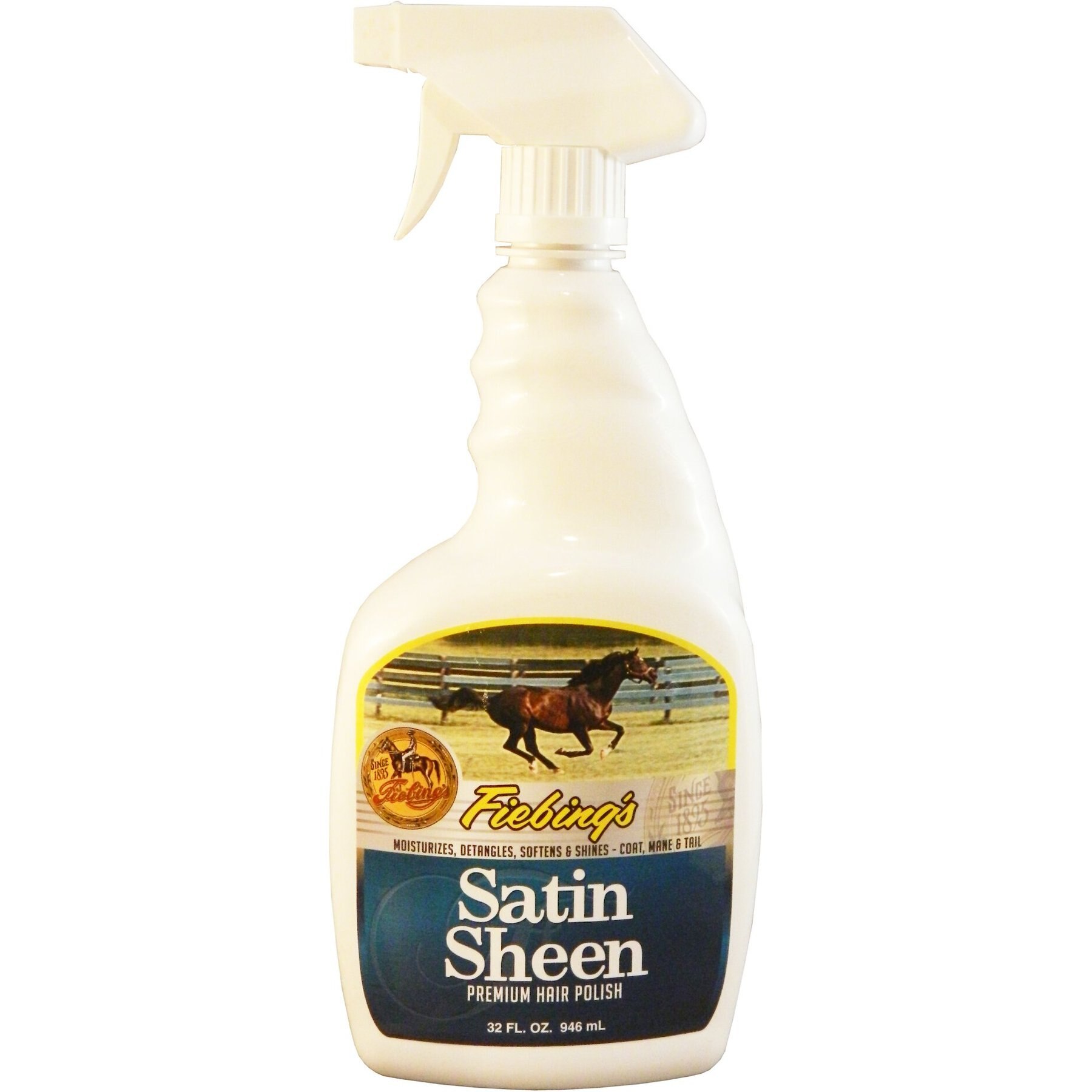 Fiebing's Satin Sheen Premium Horse Hair Polish, 32-fl oz bottle