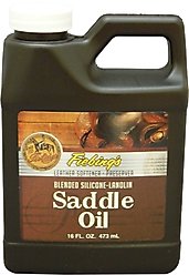 Fiebing's Silicone-Lanolin Saddle Oil for Horses, 16-oz bottle