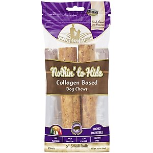Fieldcrest Farms Nothin To Hide 5-in Roll Bacon Dog Treats, 2 count