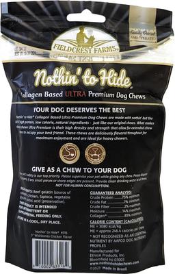 Show full view: Fieldcrest Farms Nothin' To Hide 5-inch Ultra Wishbone Chicken Flavor Dog Chews, 2 count slide 3 of 4