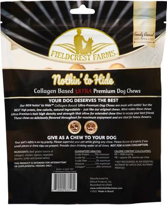 Show full view: Fieldcrest Farms Nothin' To Hide 7-inch Ultra Wishbone Chicken Flavor Dog Chews, 2 count slide 3 of 4