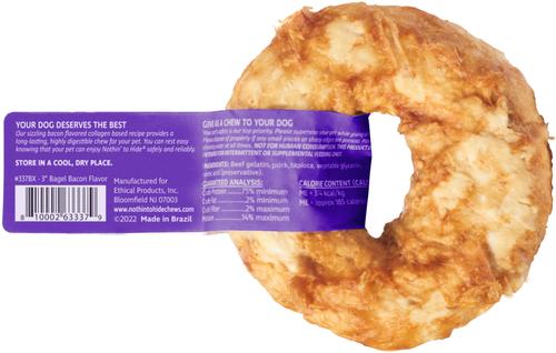 Show full view: Fieldcrest Farms Nothin' To Hide Bagel 3-inch Bacon Flavor Dog Chew, 1 Count slide 3 of 4