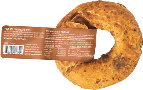 Show full view: Fieldcrest Farms Nothin' To Hide Bagel 3-inch Peanut Butter Flavor Dog Chew, 1 Count slide 3 of 8