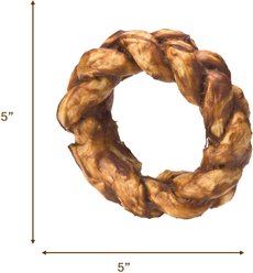 Fieldcrest Farms Nothin' To Hide Bakery Collection Braided Ring 5-inch Beef Flavor Dog Chews, Large, 1 count slide 2 of 4