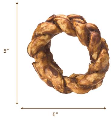 Show full view: Fieldcrest Farms Nothin' To Hide Bakery Collection Braided Ring 5-inch Beef Flavor Dog Chews, Large, 1 count slide 5 of 5