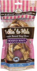 Fieldcrest Farms Nothin' To Hide Bakery Collection Braided Ring 3.5-inch Beef Flavor Dog Chews, Medium, 2 count