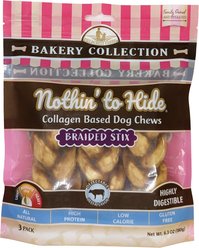 Fieldcrest Farms Nothin' to Hide Bakery Collection Medium Braided Stix 5.5-inch Beef Dog Chew Treats, 3 count