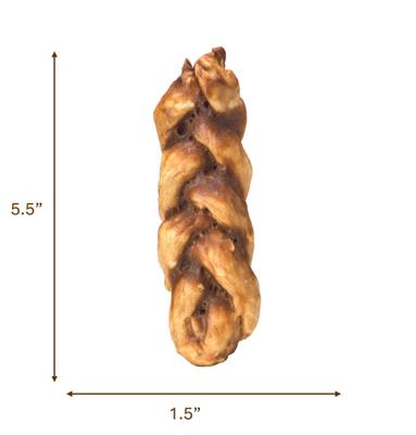 Show full view: Fieldcrest Farms Nothin' To Hide Bakery Collection Braided Stix 5.5-inch Beef Flavor Dog Chews, Medium, 3 count slide 4 of 4