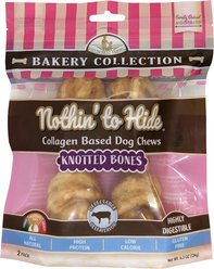 Fieldcrest Farms Nothin' to Hide Bakery Collection Medium Knotted Bone 6-inch Beef Dog Chew Treats, 2 count
