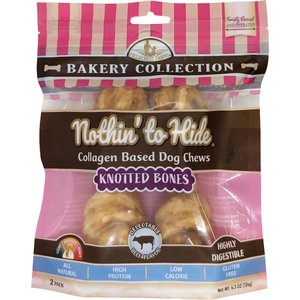 Fieldcrest Farms Nothin' To Hide Bakery Collection Knotted Bone 6-inch Beef Flavor Dog Chews, Medium, 2 count