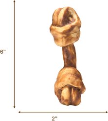 Fieldcrest Farms Nothin' To Hide Bakery Collection Knotted Bone 6-inch Beef Flavor Dog Chews, Medium, 2 count slide 2 of 4