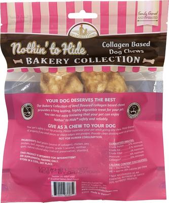 Show full view: Fieldcrest Farms Nothin' To Hide Bakery Collection Knotted Bone 6-inch Beef Flavor Dog Chews, Medium, 2 count slide 2 of 5