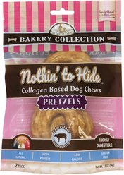 Fieldcrest Farms Nothin' To Hide Bakery Collection Pretzel 3-inch Beef Flavor Dog Chews, Medium, 2 count
