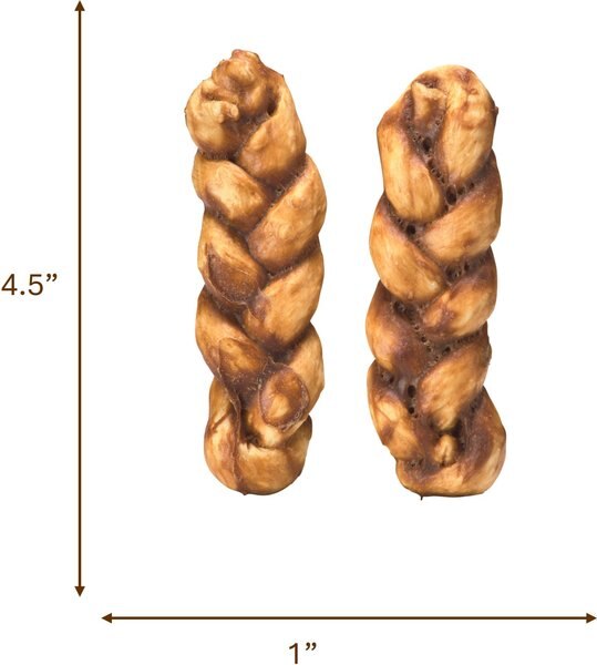 Fieldcrest Farms Nothin' To Hide Bakery Collection Braided Stix 4.5-inch Beef Flavor Dog Chews
