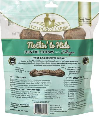 Show full view: Fieldcrest Farms Nothin' to Hide Dental Wave 7-inch Beef Flavor Dog Chews, 3 count slide 3 of 5