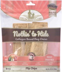 Fieldcrest Farms Nothin' To Hide Flip Chip Salmon Flavor Dog Chews, 8 count