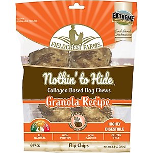 Fieldcrest Farms Nothin' To Hide Flip Chips Granola Flavor Dog Chews, 8 count