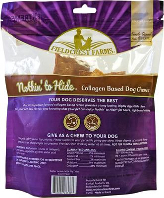 Show full view: Fieldcrest Farms Nothin' To Hide Flip Chips Bacon Flavor Dog Chews, 8 count slide 3 of 4