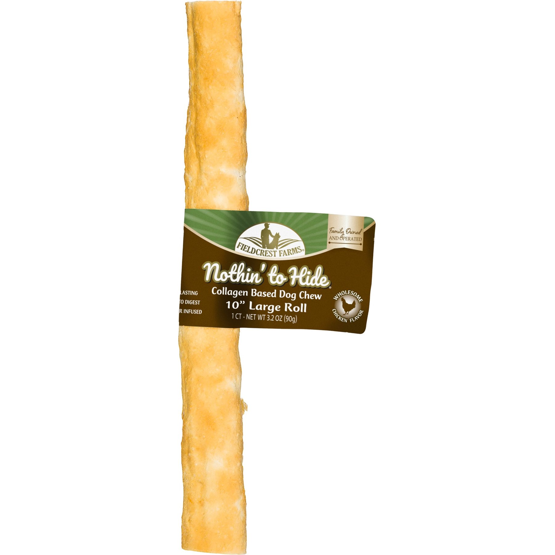 Fieldcrest Farms Nothin' To Hide Large Roll 10-inch Chicken Flavor Dog Chews, 1 count