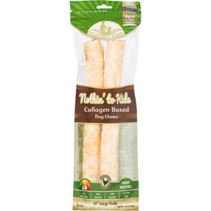 Fieldcrest Farms Nothin' To Hide Large Roll 10" Chicken Flavor Natural Chew Dog Treats, 2 count