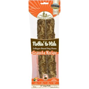 Fieldcrest Farms Nothin' to Hide Large Roll 10-inch Granola Flavor Dog Chews, 2 count