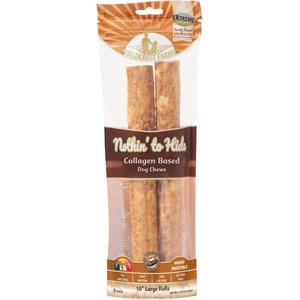 Fieldcrest Farms Nothin' To Hide Large Roll 10-inch Peanut Butter Flavor Dog Chews, 2 count
