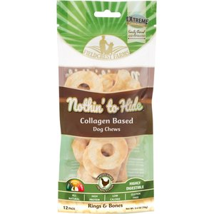 Fieldcrest Farms Nothin' To Hide Rings & Bones Chicken Flavor Natural Chew Dog Chews, 12 count