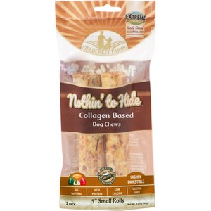 Fieldcrest Farms Nothin' To Hide Small Roll 5-inch Peanut Butter Flavor Dog Chews, 2 count