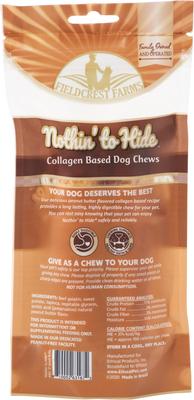 Show full view: Fieldcrest Farms Nothin' To Hide Small Roll 5-inch Peanut Butter Flavor Dog Chews, 2 count slide 3 of 7